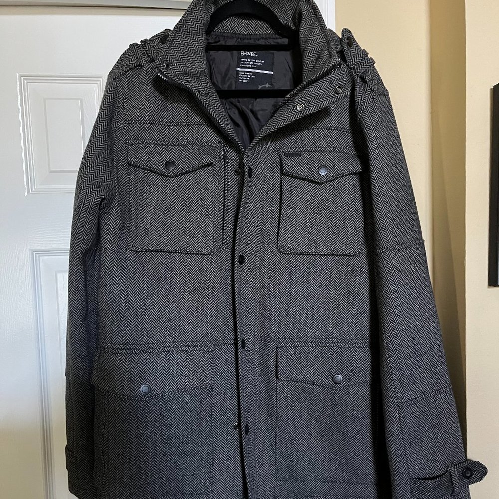 Empyre Black & Gray Pea Coat